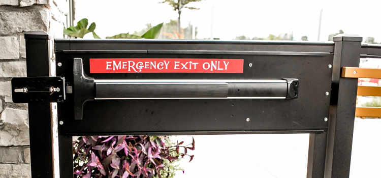 emergency push bar installation in Reedley